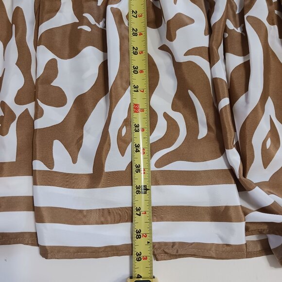 Calypso St. Barth Tiered Maxi Skirt Brown White Floral Boho Vacation Size Large - Picture 10 of 10